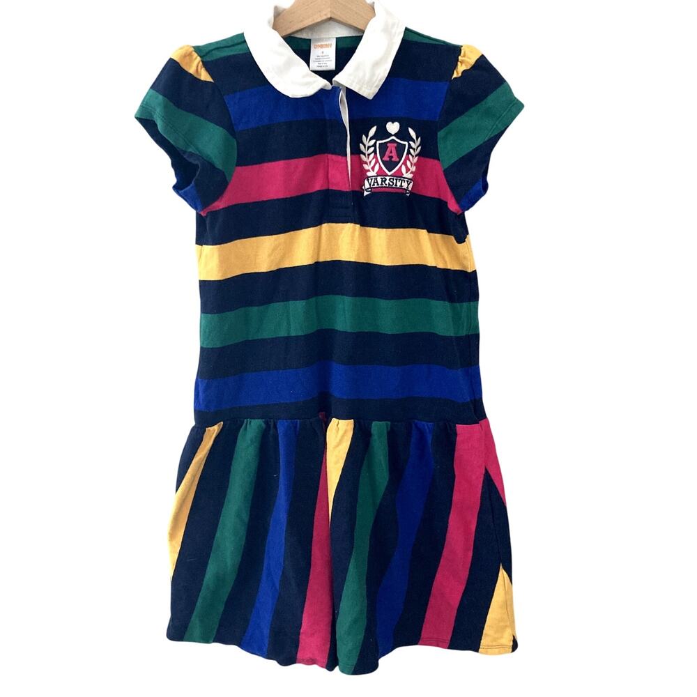 Gymboree Striped Varsity Patch Polo Dress - Prep School - 8